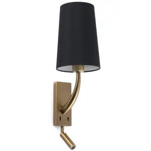 faro Rem Applique murale vieil or/black avec lecteur led 29683-21