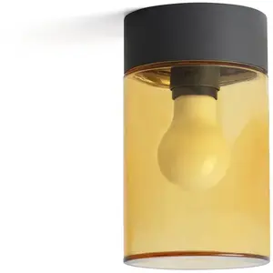 FARO BARCELONA Plafonnier d’extérieur Kila, ambreVendu parluminaire