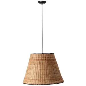 Faro SUMBA Suspension dôme en rotin noir 3000K pas cher