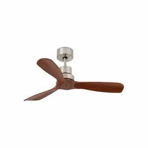 Faro MINI LANTAU S-Ventilateur de plafond 3 pâles Acier/Bois Ø106cm pas cher