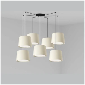 Faro conga suspension blanche à suspension 7 lumières