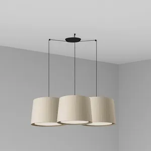 Lampadaire - FARO - SAMBA - 3 lumières - Noir/beige - Design contemporain