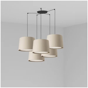 Faro samba - grappe cylindrique triple goutte beige clair, e27
