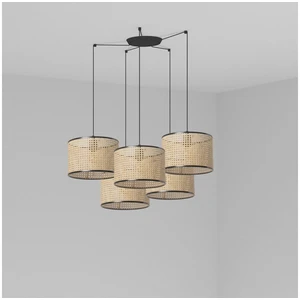 Faro mambo - lampe suspendue triple cylindrique en grappe noire, e27