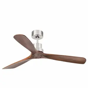 Comparateur de prix : Faro LANTAU L-Ventilateur de plafond 3 pâles Acier/Bois Ø132cm Argenté
