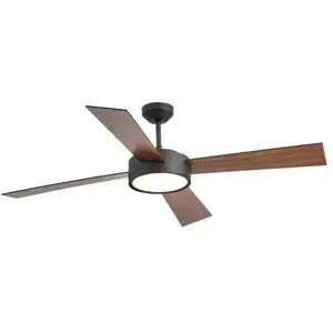 Comparateur de prix : Faro HEYWOOD-Ventilateur de plafond 3 pâles Acier/Bois Ø132cm
