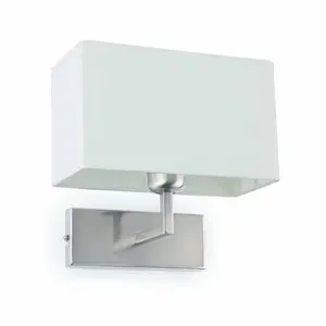 Faro Barcelona - Roda - Lampe murale, en nickel opaque, 1 x E27, 60 W