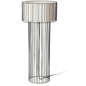 Faro Linda - Lampadaire À 1 Lumière, Blanc, Noir, E27Vendu paramazon