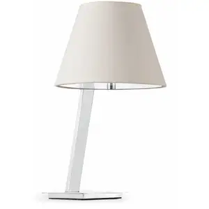 Lampe de table - FARO - MOMA - Design industriel - Ecran en PVC - Blanc pas cher