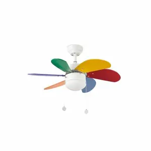 Comparateur de prix : Faro Barcelona - Ventilateur de plafond avec lumière Palao réf. 33179