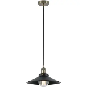 Faro MARLIN-Suspension Conique Métal Douille Dorée Ø30cm pas cher