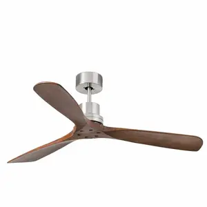 Faro Barcelona - Ventilateur de plafond Faro Lantau Nickel Noyer 132 cm pas cher