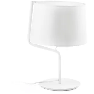 Lampe de table en métal blanc 45 x 31 cm Berni - Faro Barcelona pas cher