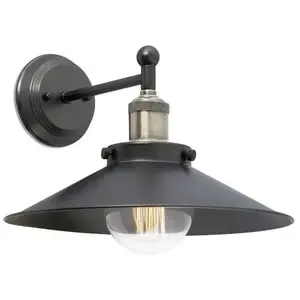Faro Marlin - Applique Murale D'intérieur À 1 Ampoule Noir, Or, E27 pas cher