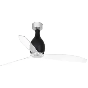 Faro Ventilateur de plafond noir mat eter h45 cm pas cher