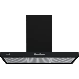 Comparateur de prix : Cata - Hotte aspirante décorative sygma 9010 bk noire 802 m³/h, 90 cm, a