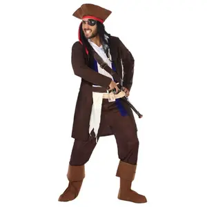 Comparateur de prix : Atosa Déguisement Pirate des Caraïbes XL - Adulte - Homme - Marron - Extérieur - Bleu Blanc Marron