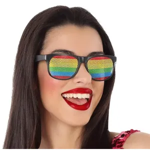 RueDeLaFete Lunettes grille multicolore pas cher