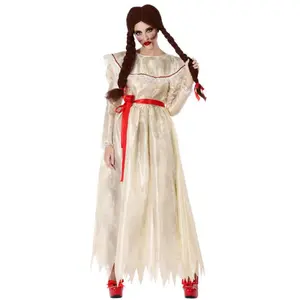 ATOSA déguisement poupée porcelaine femme adulte rouge XS