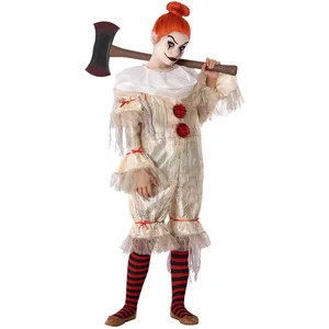 Atosa Déguisement enfant femme clown AC-DÉCO 3-4 ans - costume Halloween en polyester blanc