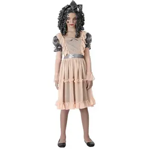 Atosa Déguisement enfant Poupée de porcelaine - AC-DÉCO - Rose - Polyester - 3 à 4 ans