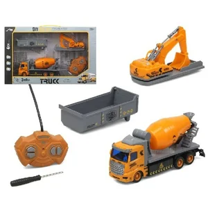 Atosa Camion Radiocommandé - BigBuy Fun - 1:48 - Jaune - Gris - Télécommandé pas cher