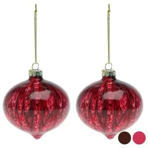 Boules de Noël - BIGBUY CHRISTMAS - Marron - 8 cm - Verre - Lot de 2 piècesVendu paramazon