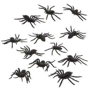 ATOSA sachet araignées noires halloween 12 unités pas cher