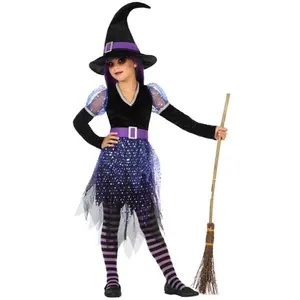 Comparateur de prix : Atosa Déguisement pour Enfants Sorcière Violet (3 Pcs) (Taille 7-9 Ans)