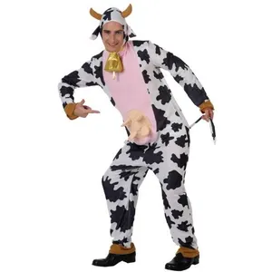 Atosa Déguisement Vache adulte - Marque - Taille M/L - Blanc, Noir, Rose pas cher
