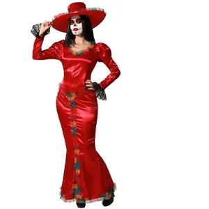 Atosa Déguisement De Femme Squelette Mexicaine pas cher
