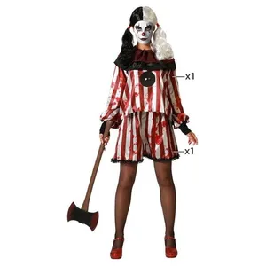 Comparateur de prix : ATOSA déguisement clown halloween t-shirt rouge avec pantalon adulte femme M