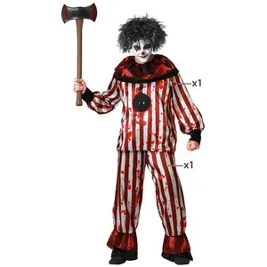 Comparateur de prix : Déguisement Clown - ATOSA - Rayures - Tunique et Pantalon - Tissu Satiné - Halloween
