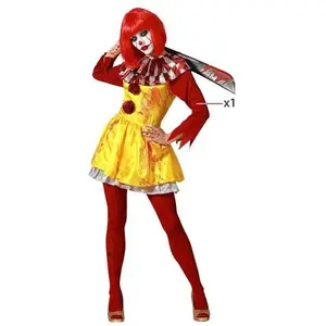 Comparateur de prix : Atosa déguisement clown jaune halloween femme adulte M