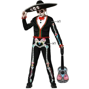 RueDeLaFete Atosa déguisement squelette mariachi mexicain pour enfant 5 a 6 años