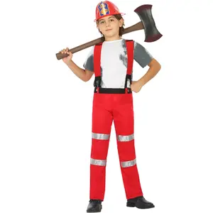Comparateur de prix : RueDeLaFete Déguisement pour Enfants Sapeur-pompier (2 Pcs) (Taille 7-9 Ans)