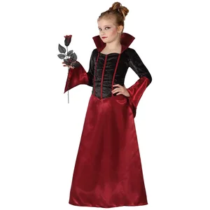 Comparateur de prix : Atosa Déguisement vampire rouge et noir fille Halloween 5 à 6 ans