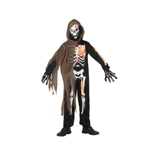 Atosa Déguisement garçon squelette - Marque - Âge 3-4 ans - Halloween - Noir pas cher