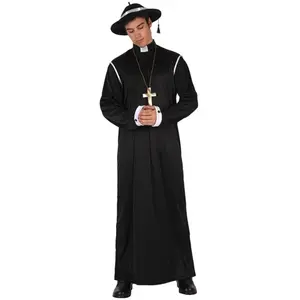 Comparateur de prix : Clementoni Déguisement Homme Prêtre ATOSA - Taille M-L - Noir - Adulte