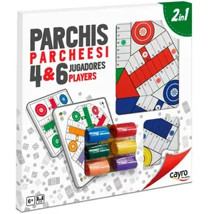 Cayro Jeu De Société Complet En Bois Parchis Pour 4-6 Joueurs 40 Cm pas cher