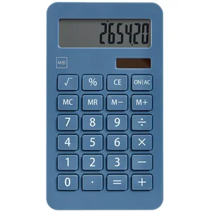 Miquelrius - Calculatrice de bureau solaire, Calculatrice à 10 chiffres avec grandes touches et écran LCD facile à lire, Design compact et efficace pour le bureau et la maison, Bleu pas cher