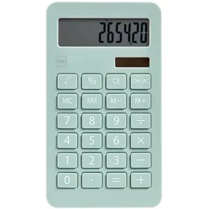 Miquelrius - Calculatrice de bureau solaire, Calculatrice à 10 chiffres avec grandes touches et écran LCD facile à lire, Design compact et efficace pour le bureau et la maison, Vert pas cher
