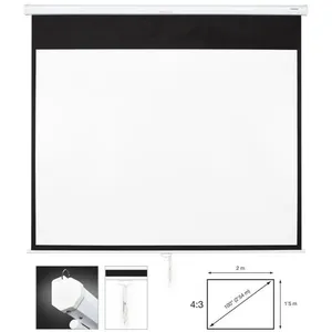 Cran de projection manuel 100 pouces Fonestar adaptable au mur ou au p... pas cher