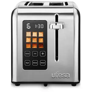 Comparateur de prix : Ufesa 71305557 grille-pain 9 2 part(s) 950 W Noir, Acier inoxydable
