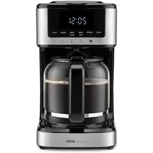 Ufesa Cafetière à filtre Ariccia 14 - 900W, 14 tasses, Design en acier...