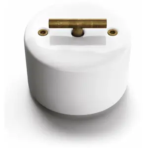 Fontini - Va-et-vient metal laiton vielli porcelaine noire do pas cher