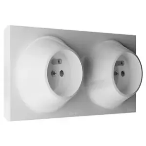Comparateur de prix : FONTINI Neo Evo Prise de courant double 2P+T saillie complète blanche