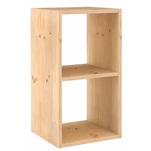 Comparateur de prix : Cube rangement 2 cases pin massif H70,8 cm x l36,2 cm x P33 cm Astigarraga