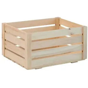 ASTIGARRAGA KIT LINE Caisse de rangement à lattes pin massif - 30 x 22 x 16 cm - bois brut