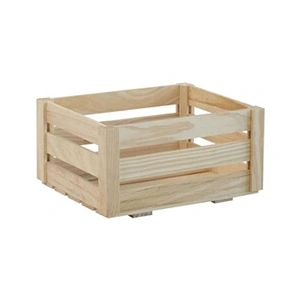 ASTIGARRAGA KIT LINE Caisse de rangement à lattes pin massif - 25 x 19 x 13 cm - bois brut